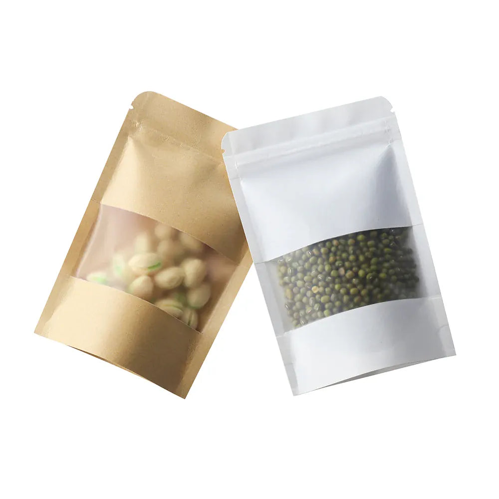 Sachets Kraft à Fenêtre Transparentes - Lot de 200 Pièces