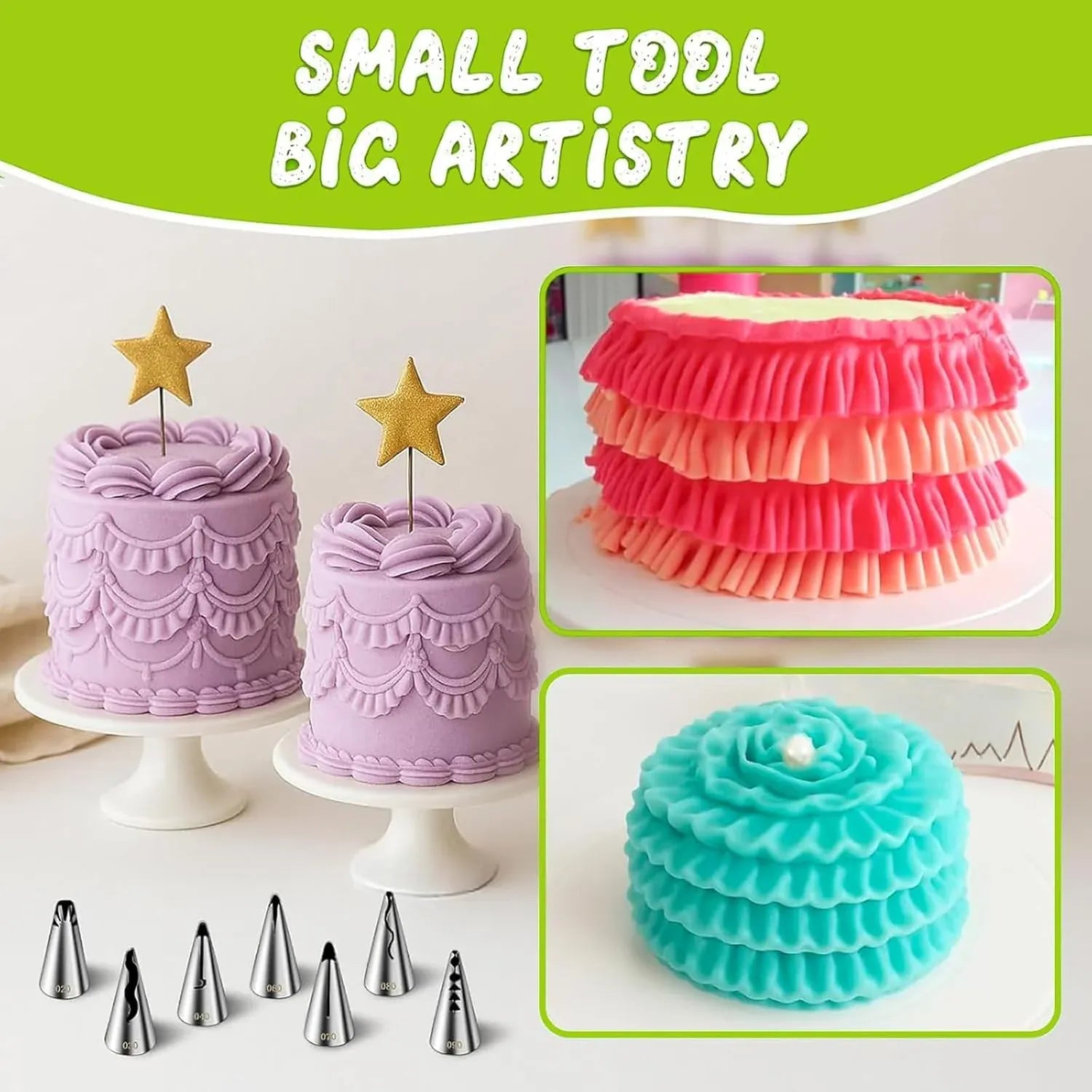 Kit de Décoration de Gâteaux 128PCS avec Douilles et Poches à Douille douillepoche
