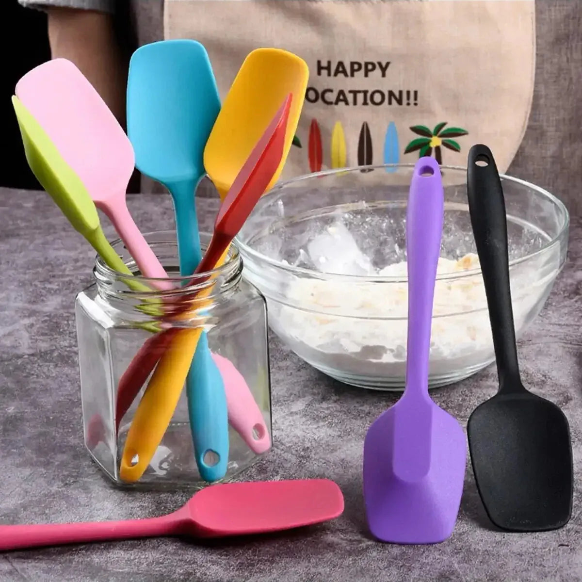 Spatule Silicone Résistante à la Chaleur pour Pâtisserie spatule en silicone