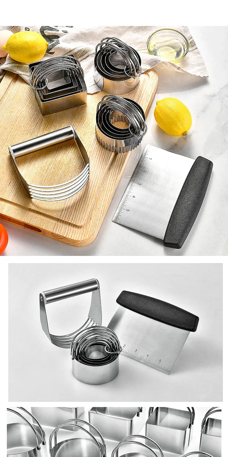 Emporte-pièces à Gâteaux en Acier Inoxydable - Set de 5 Pièces Rondes emportepieces