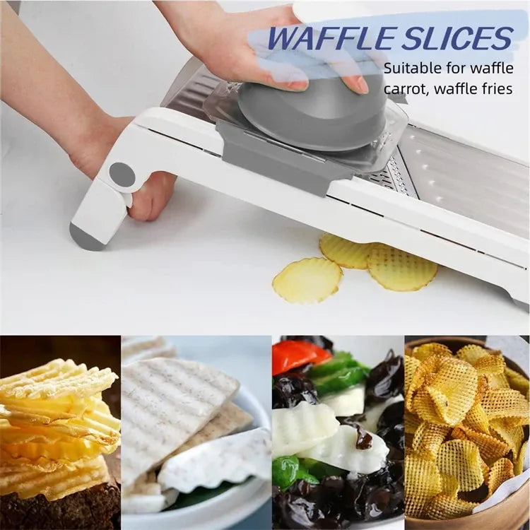 Mandoline 18 en 1 Réglable en Acier Inoxydable | Râpe à Légumes Mandoline