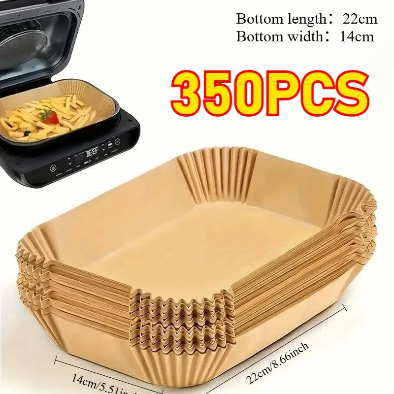 Papier Cuisson Air Fryer Rectangulaire Jetable Lot de 100 Pièces Air Fryer