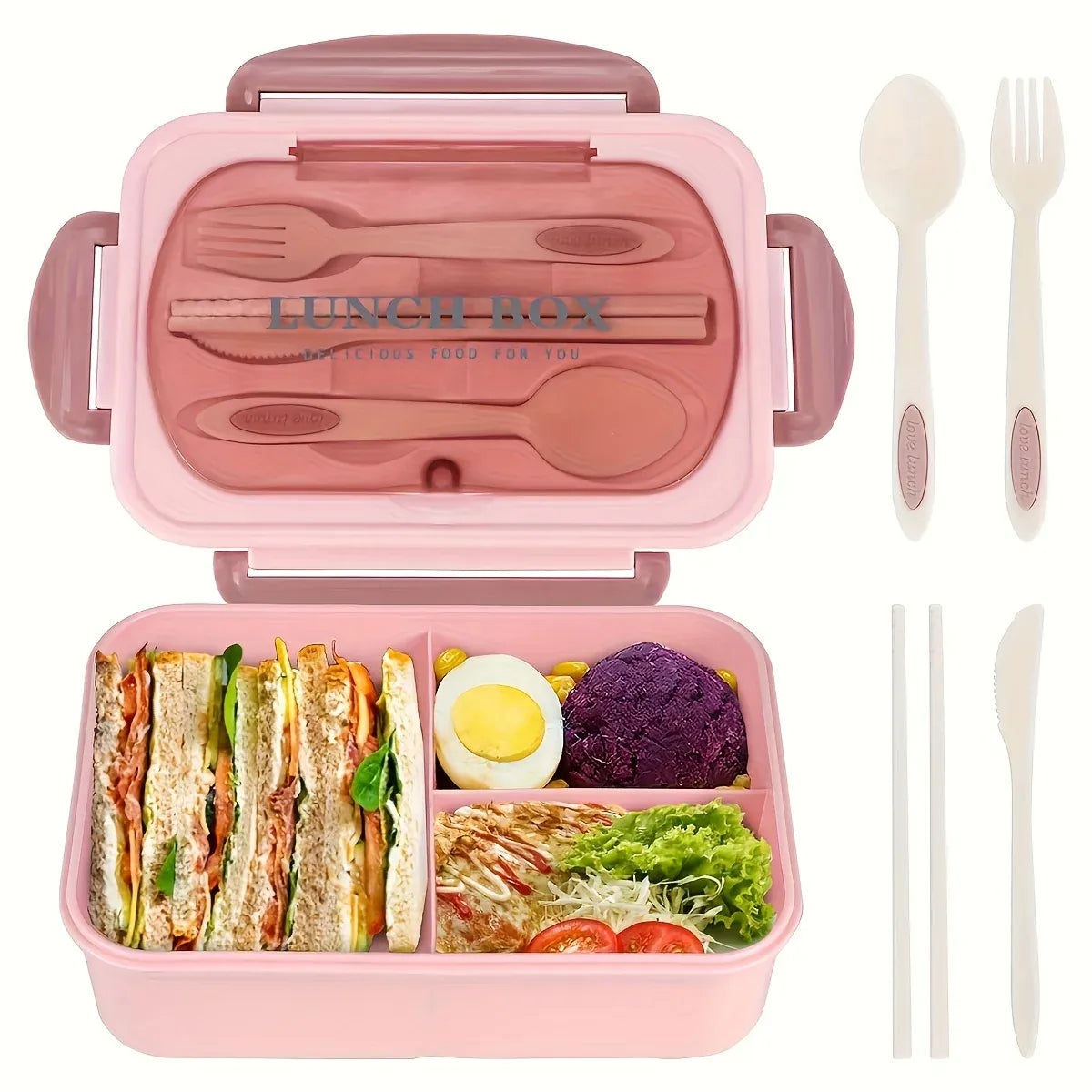Bento Box Isotherme 2 Compartiments - Contenant Scellé Portable lunchbox