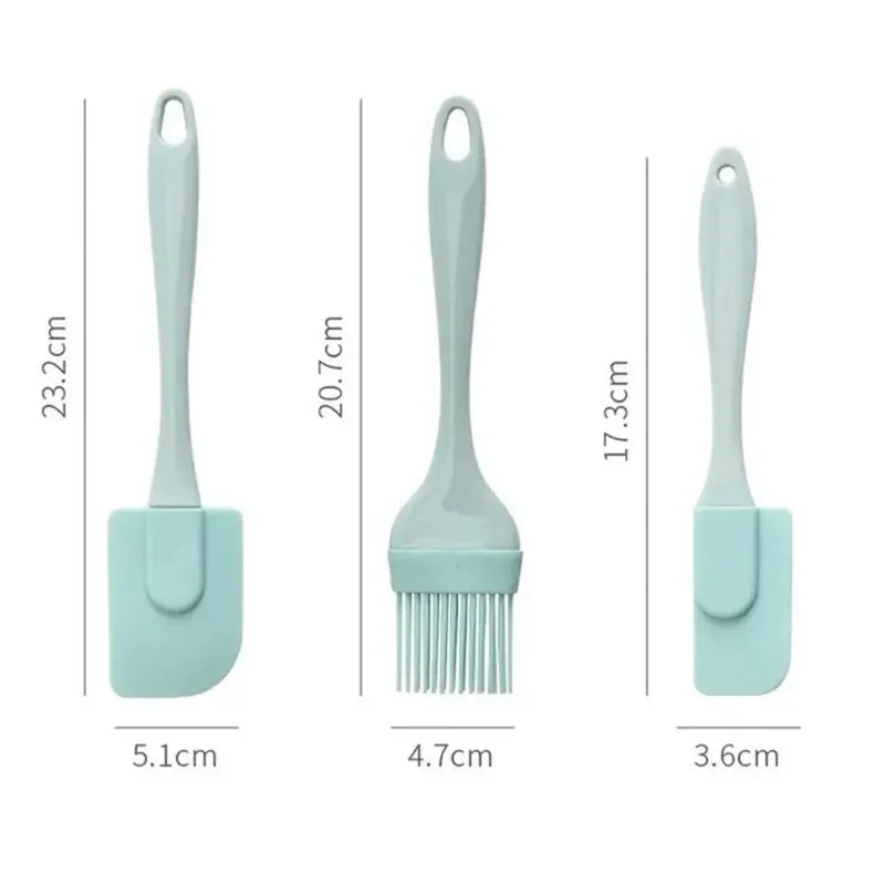 Set Spatules Silicone 3 Pièces - Ustensiles Pâtisserie Résistants spatule en silicone