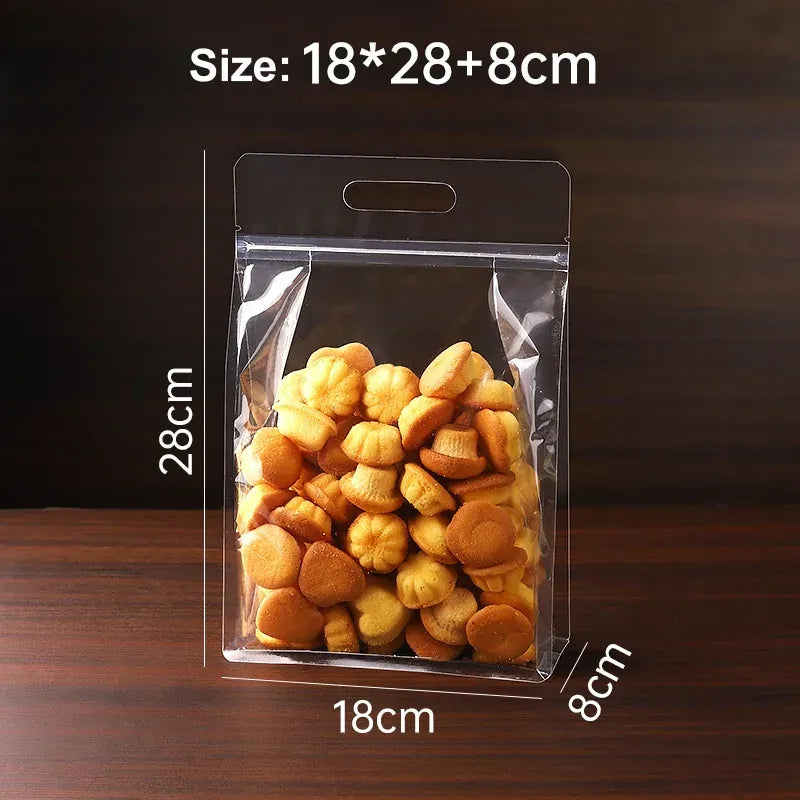 Sachets Zip Alimentaires Transparent - Lot de 50 Pièces avec Zip