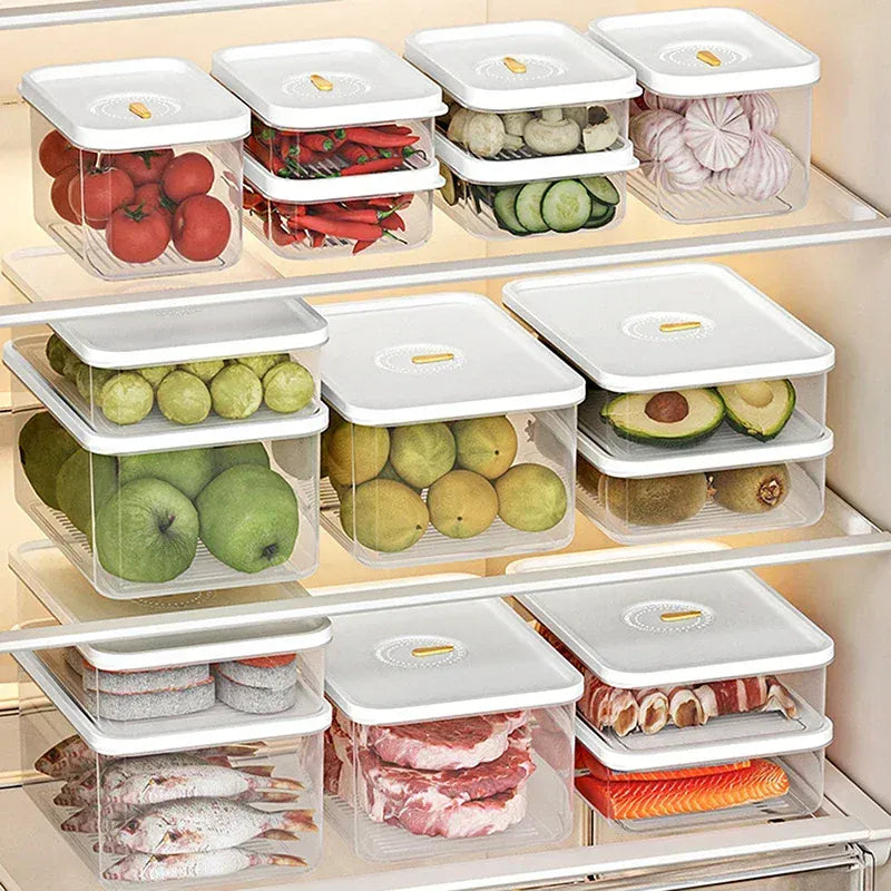 Bac de Conservation Transparent pour Viande et Fromage | 4 Pièces