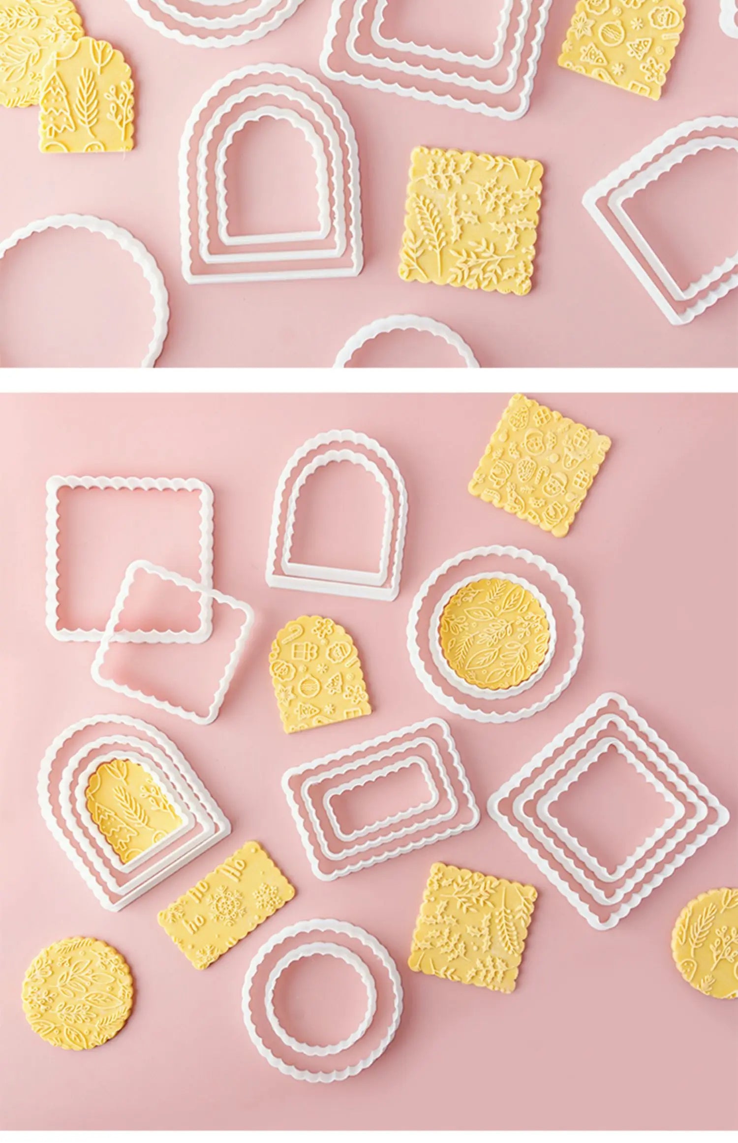 Emporte-pièces en Plastique - Set de 9 Formes Ondulées pour Gâteaux emportepieces