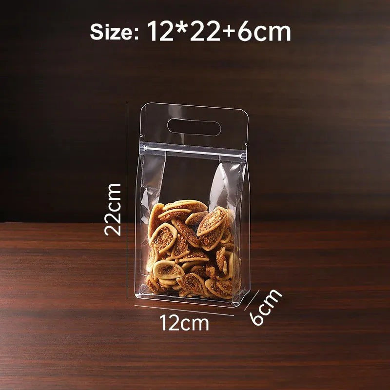 Sachets Zip Alimentaires Transparent - Lot de 50 Pièces avec Zip