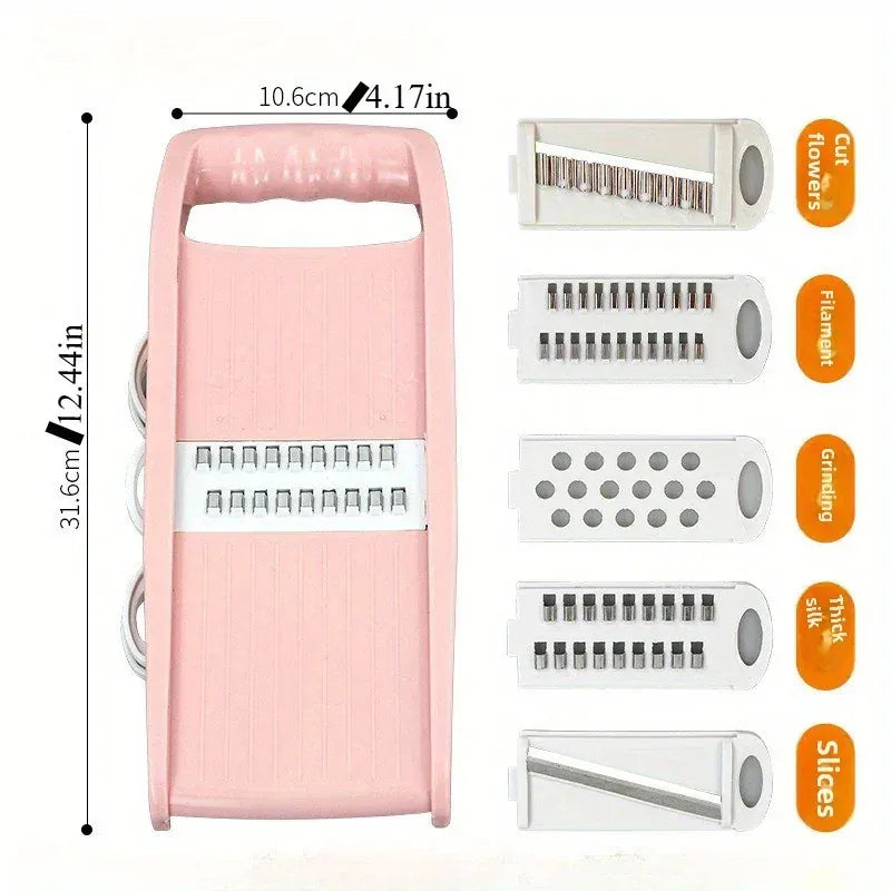 Mandoline 7-en-1 avec Lames Interchangeables pour Fruits et légumes Mandoline