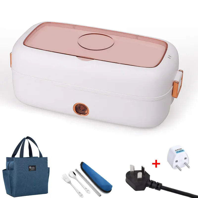Lunch Box Chauffante Électrique 800 ml — Cuve Inox, 70 °C, USB et Secteur 220 V lunchboxchauf
