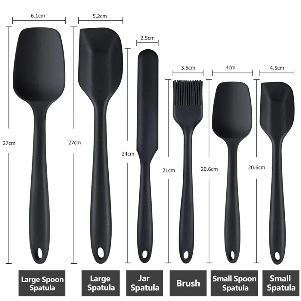 Set Spatules Silicone 6 Pieces | Résistantes à la Chaleur et Antiadhésives spatule en silicone