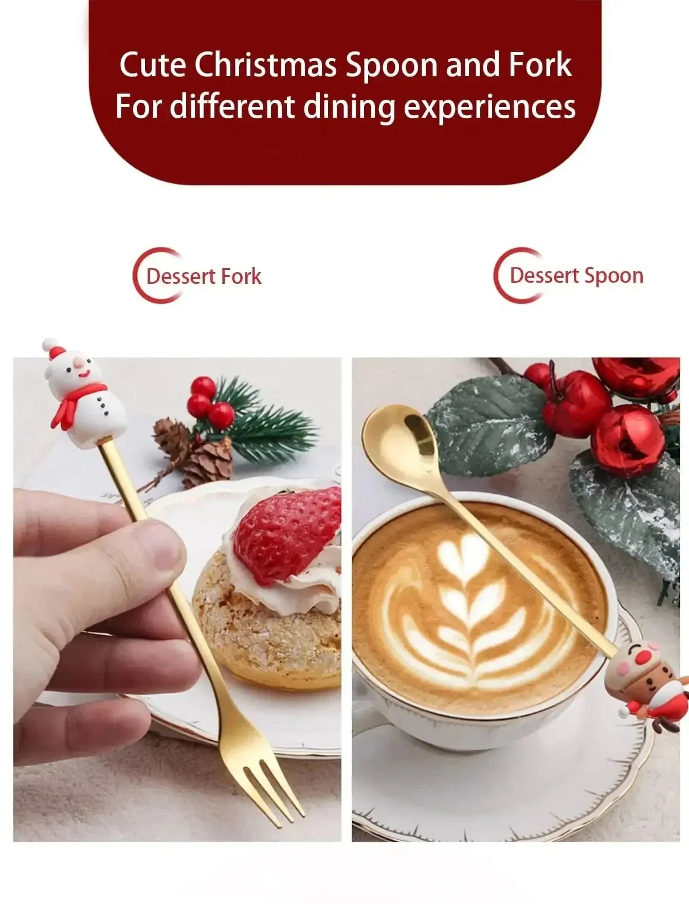Coffret Couverts de Noël 2/4/6 pièces