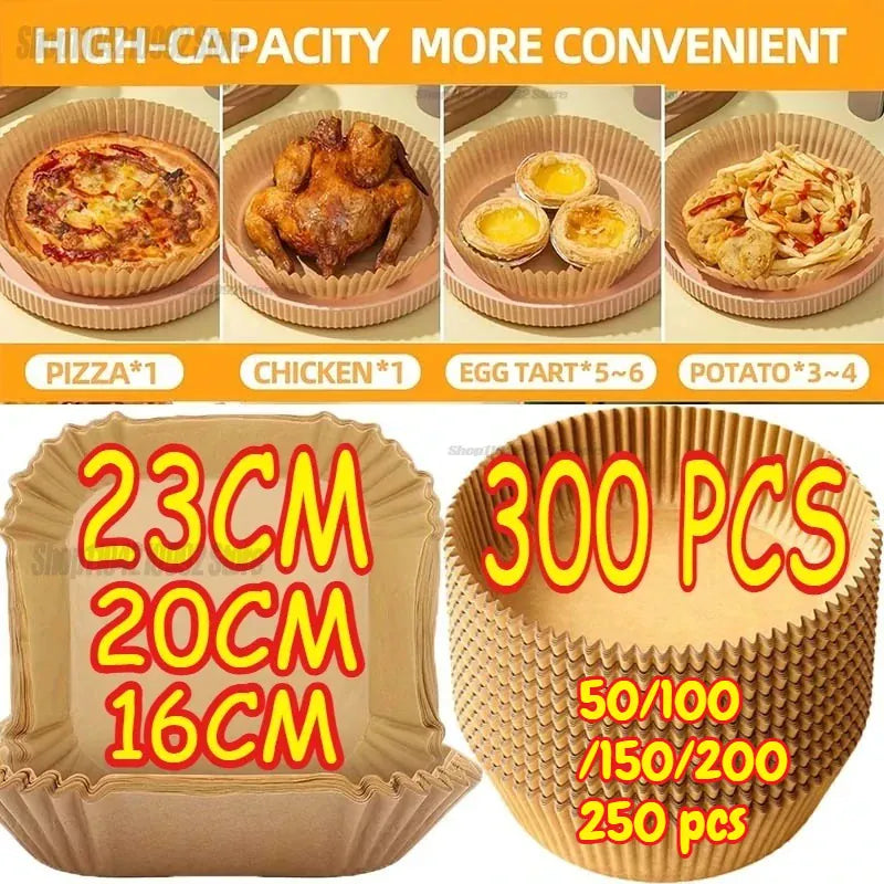 Papier Cuisson Air Fryer Jetable Rond 20-23 cm - Lot de 300 pièces Air Fryer