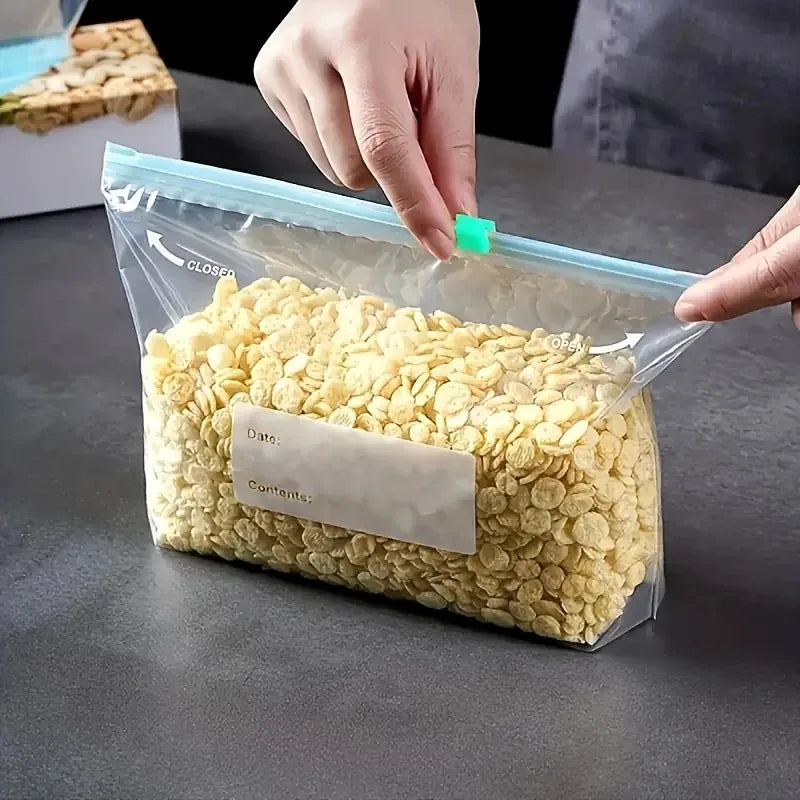Sachets Zip Alimentaires Réutilisables Hermétiques - Lot de 12 pièces