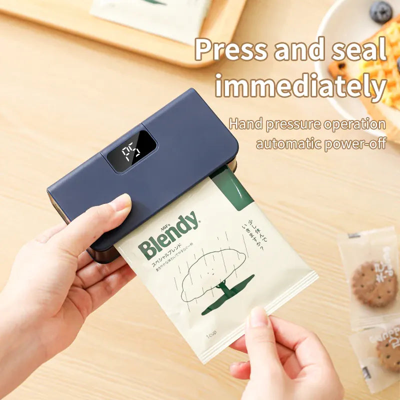 Scelleuse Alimentaire Mini Portable Rechargeable avec Affichage Digital sv