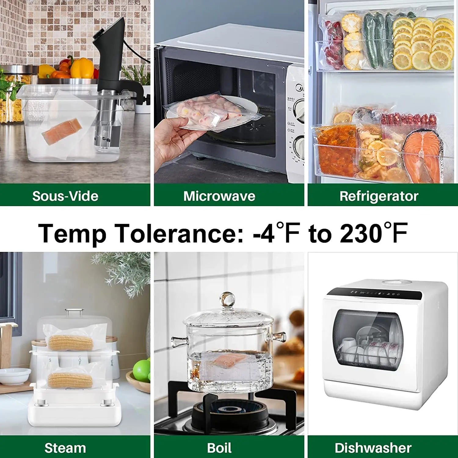 Sacs Sous Vide Hermétiques Lot de 100 Pièces - BPA Free