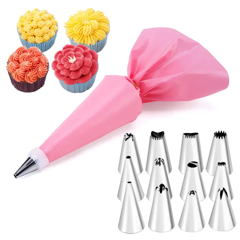 Poche à Douille et 10 Douilles en Acier Inoxydable pour Pâtisserie douillepoche