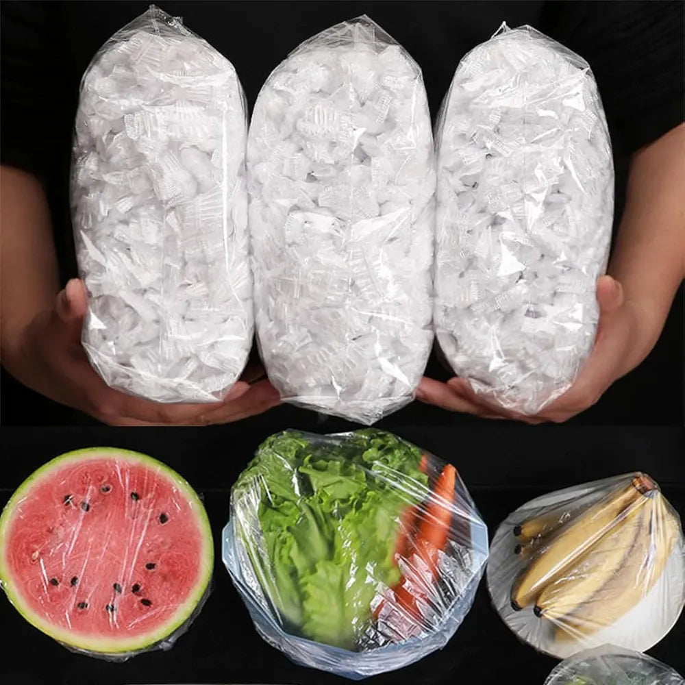 Film Alimentaire Élastique Jetable - Lot de 600 Pièces 14-35 cm