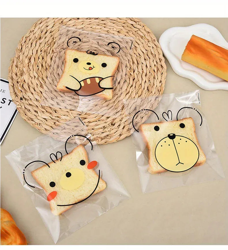 Sachets OPP Auto-adhésifs Animaux - Lot de 100 pièces 10x15 cm