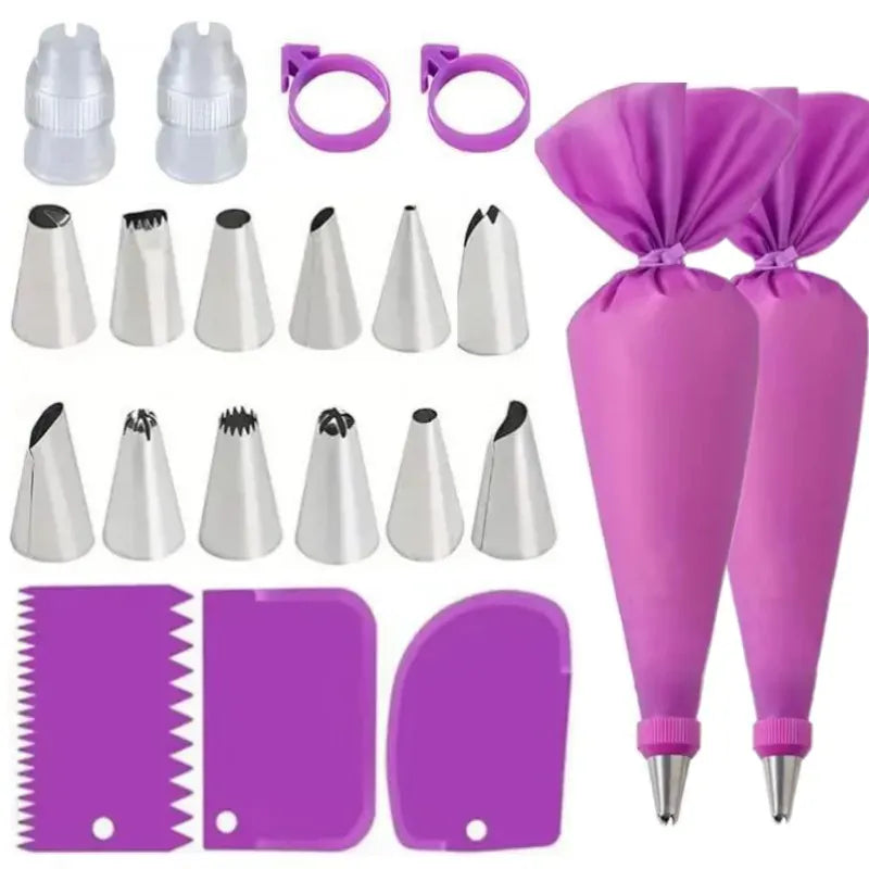 Poche à Douille en Silicone 43 pièces avec Douilles en Acier Inoxydable douillepoche