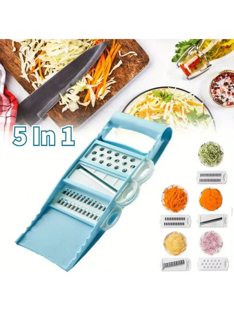 Mandoline 7-en-1 avec Lames Interchangeables pour Fruits et légumes Mandoline