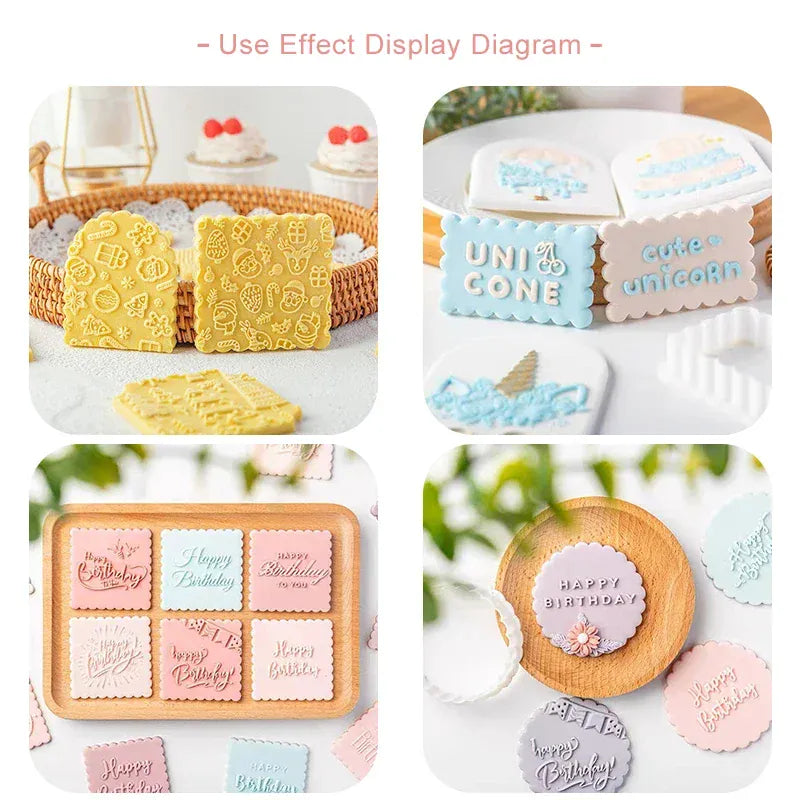 Emporte-pièces en Plastique - Set de 9 Formes Ondulées pour Gâteaux emportepieces