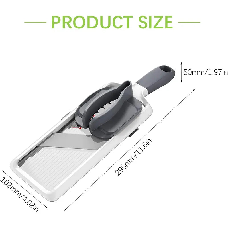 Mandoline avec Lame en Acier Inoxydable Ajustable pour Légumes et Fromage Mandoline