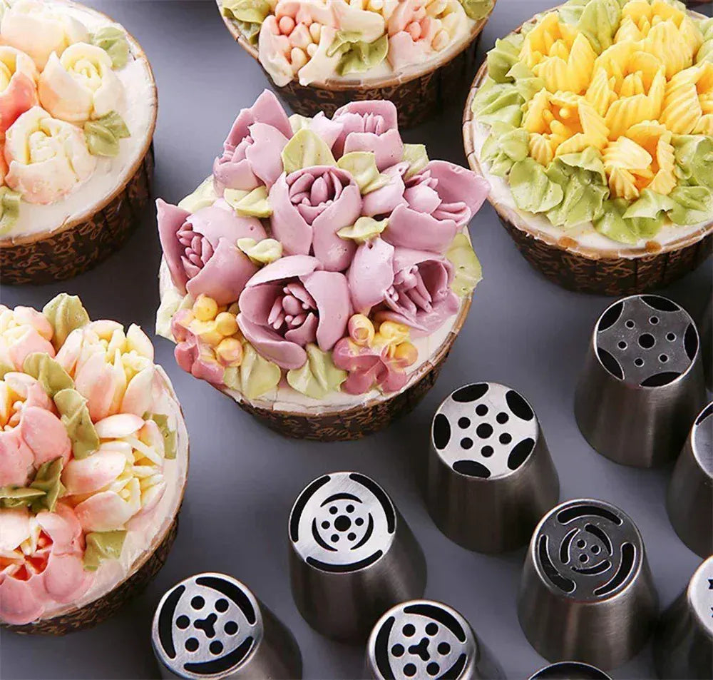 Set de 27 Douilles à Pâtisserie en Acier Inoxydable pour Décoration de Gâteaux douillepoche