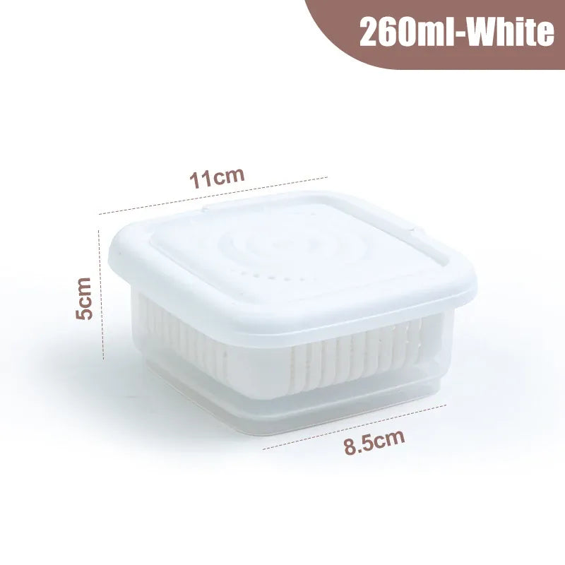 Bac de Rangement Frigo 2 Étages | Conteneurs Hermétiques pour Légumes