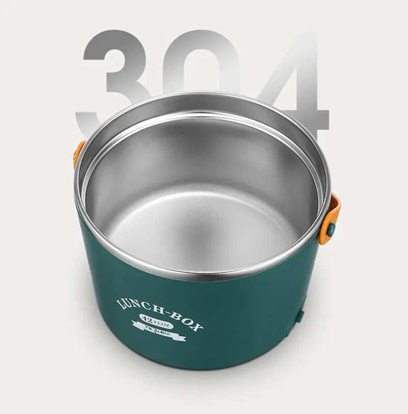 LunchBox Chauffante Électrique Acier Inoxydable 304 — 1,2 L / 48 W / 12 V-220 V lunchboxchauf