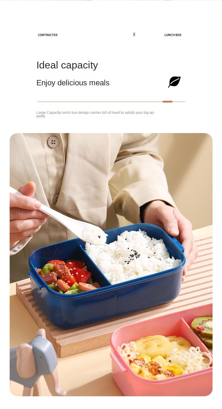 Lunch Box Hermétique 1000ml Plastique Résistant au Micro-ondes Lunchbox