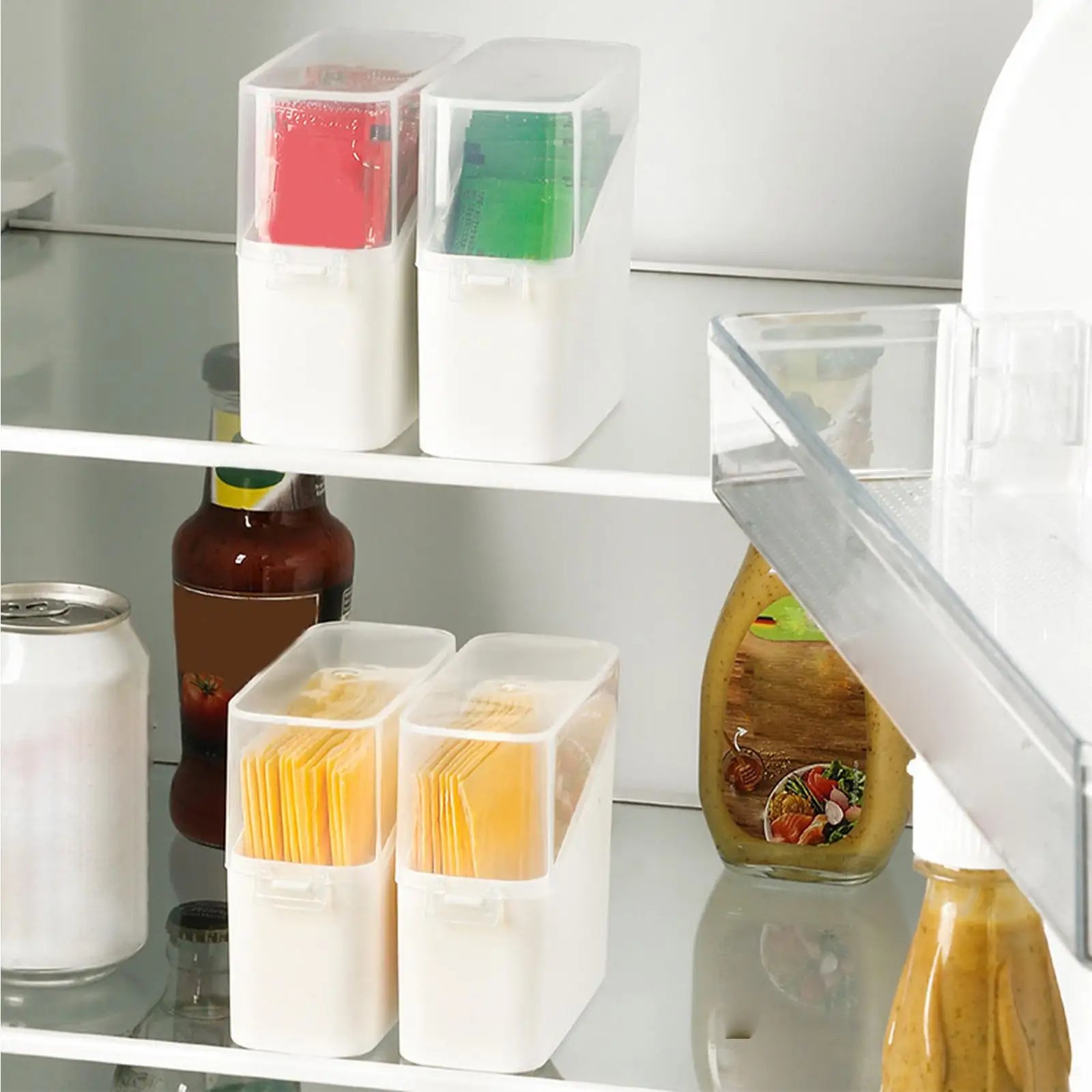 Boîte hermétique de rangement pour fromage | Organiseur frigo transparent