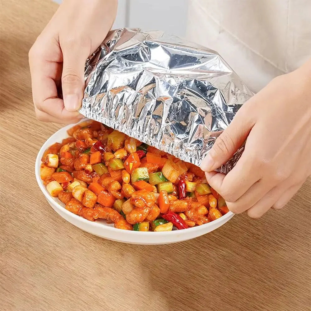 Couvercles Alimentaires Réutilisables en Aluminium - Lot de 60 Pieces