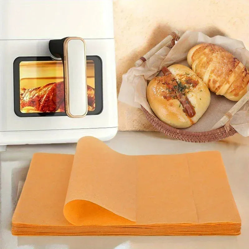 Papier Cuisson Jetable Antiadhésif - Lot de 100 Pièces Air Fryer