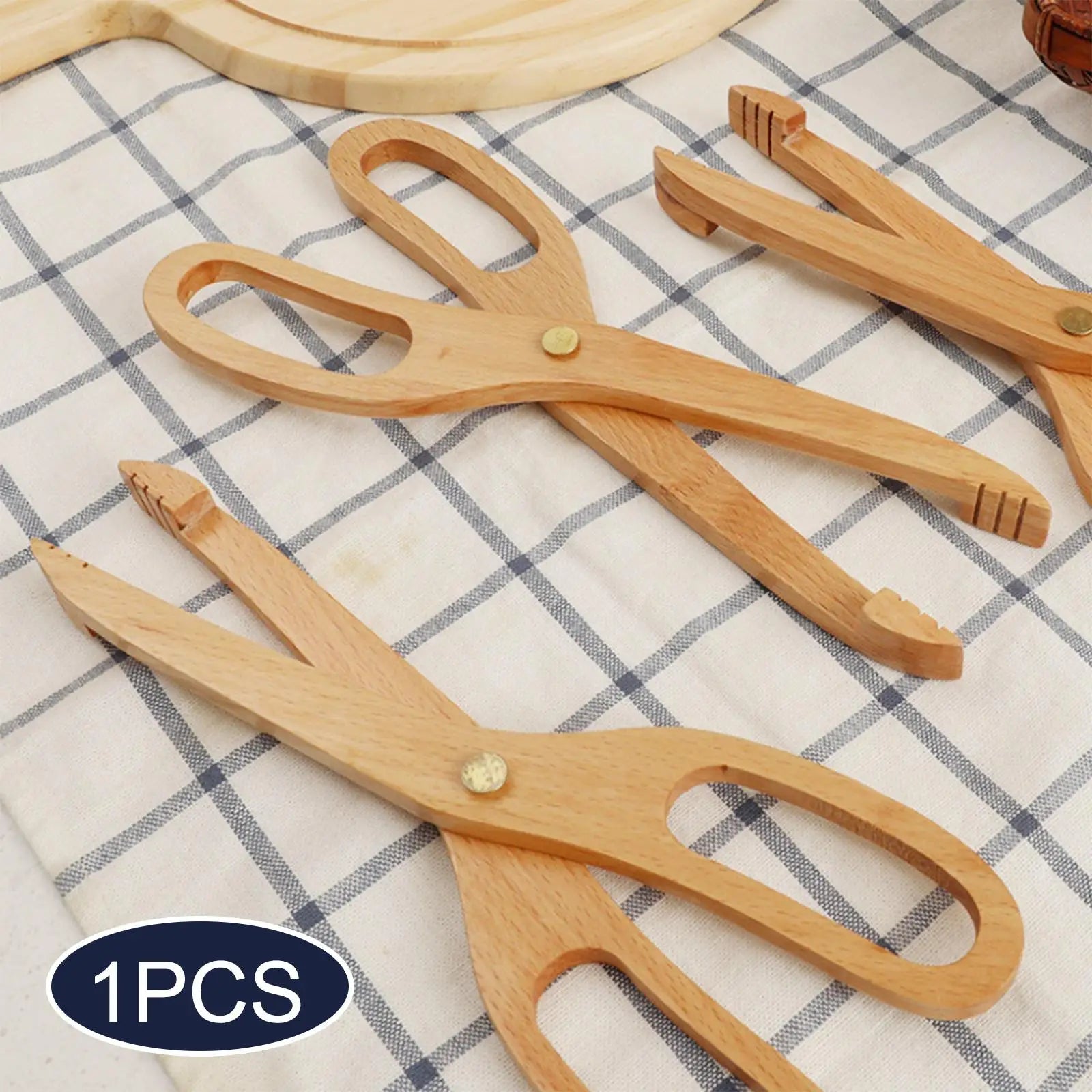 Pince de Cuisine en Bois | Utile et Antidérapante pour Salade