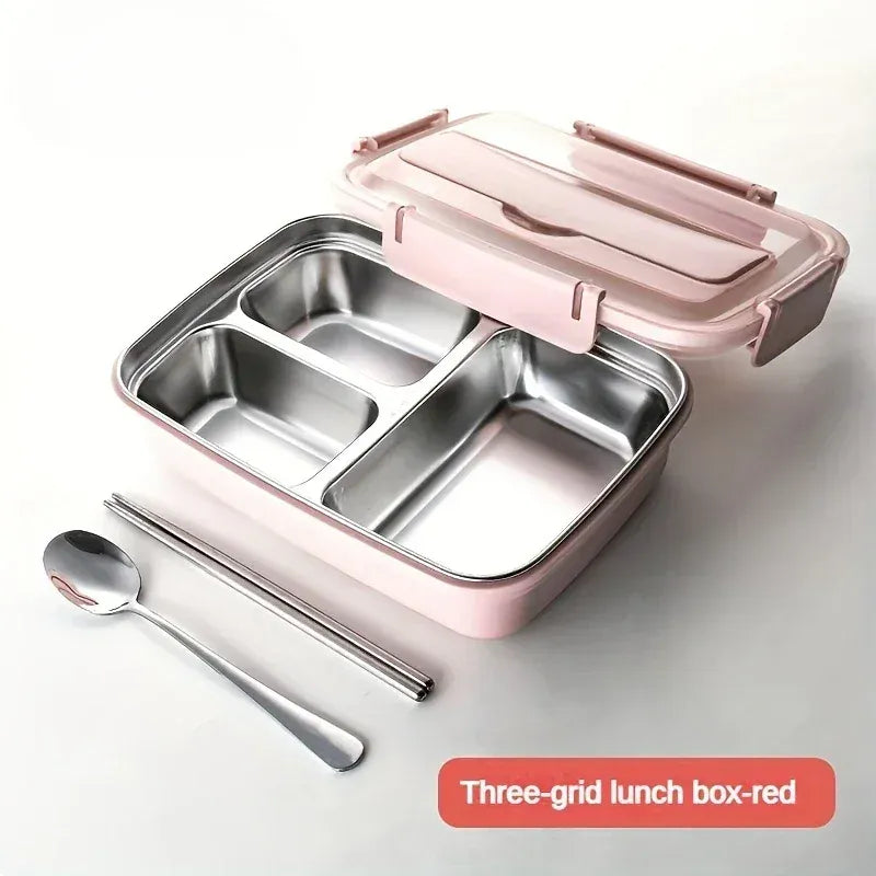 Bento Inox 3 Compartiments | Boîte Durable et Étanche 1,2L Bento