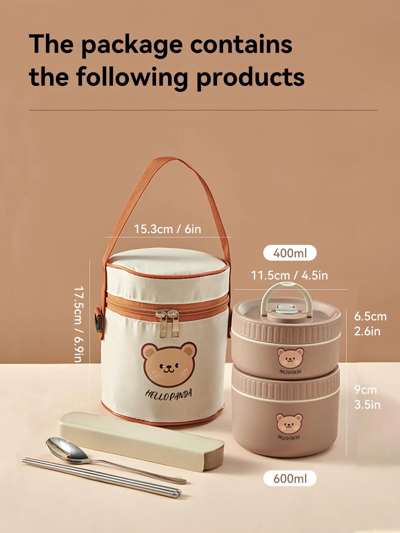 Ensemble de 4 Lunchbox cylindriques isothermes pour enfants (2 litres) Lunchbox