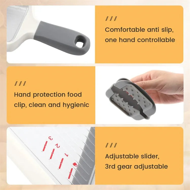 Mandoline avec Lame en Acier Inoxydable Ajustable pour Légumes et Fromage Mandoline