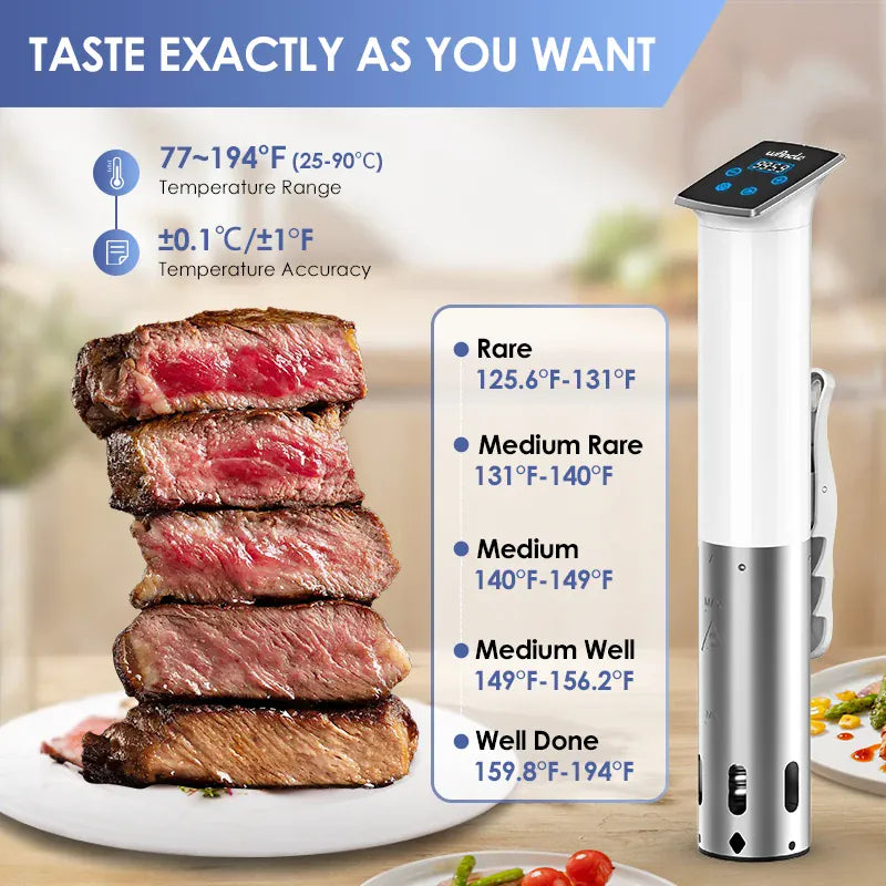 Cuiseur Sous Vide à Immersion 1100W Étanche avec Affichage LED sv