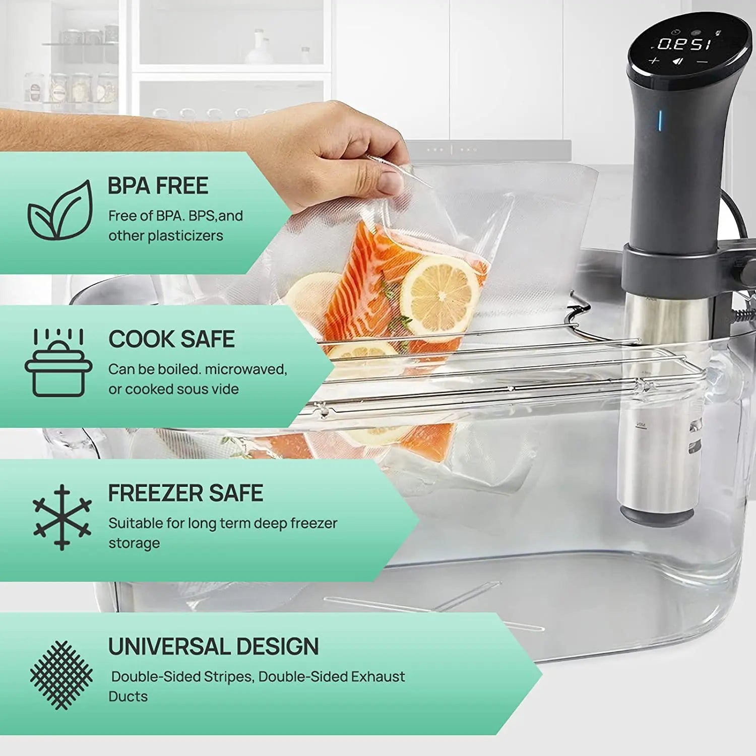 Sacs Sous Vide Hermétiques Lot de 100 Pièces - BPA Free