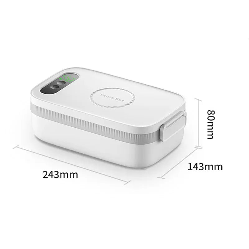 Lunch Box Chauffante Sans Fil 14000mAh — Bac Inox 304 1L, 4 Températures, Minuterie lunchboxchauf