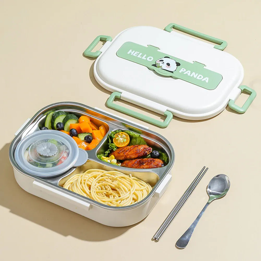 Bento pour enfants à 2/4/5 compartiments avec Couverts « Hello Panda » Bento