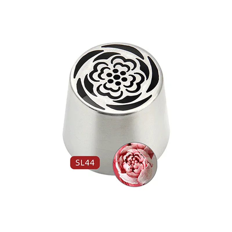 Douille à Pâtisserie en Acier Inoxydable - 3 Pièces Fleur Rose douillepoche