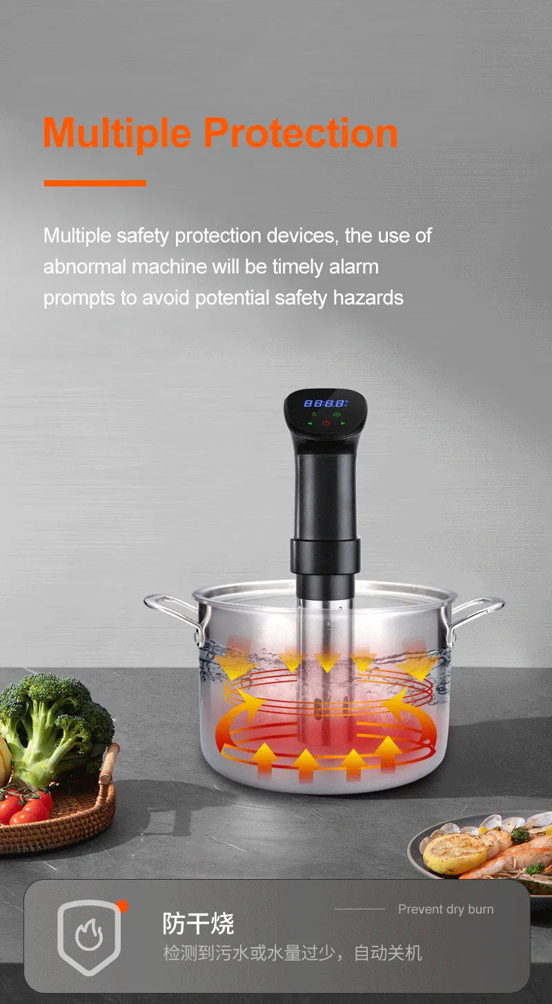 Cuiseur Sous Vide à Immersion 1800W avec Affichage LED Digital sv