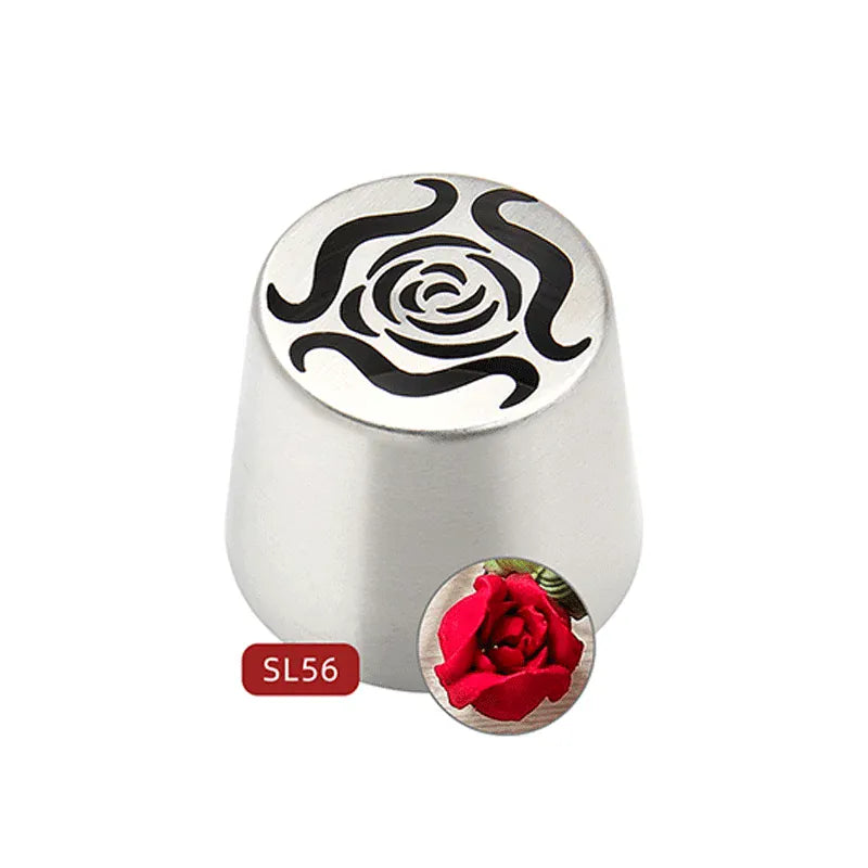 Douille à Pâtisserie en Acier Inoxydable - 3 Pièces Fleur Rose douillepoche