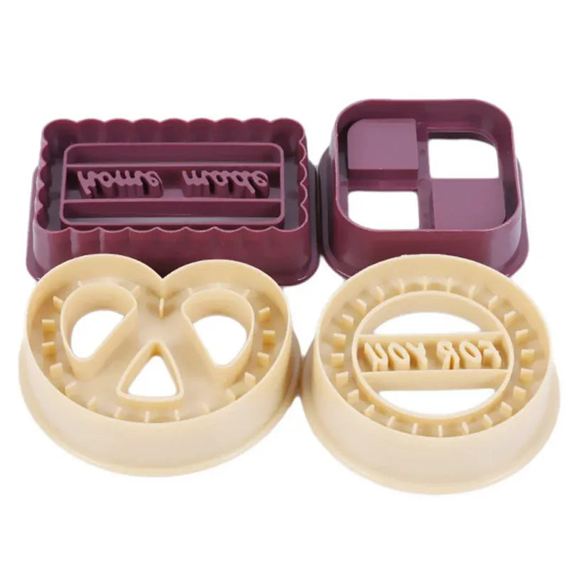 Emporte-pièces en plastique 4 pièces pour biscuits et gâteaux décoratifs emportepieces