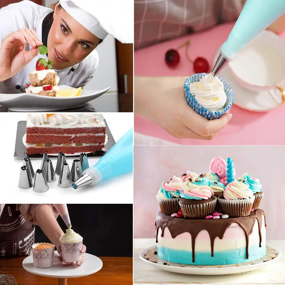 Douilles à pâtisserie en acier inoxydable - 24 pièces pour décoration gâteaux douillepoche