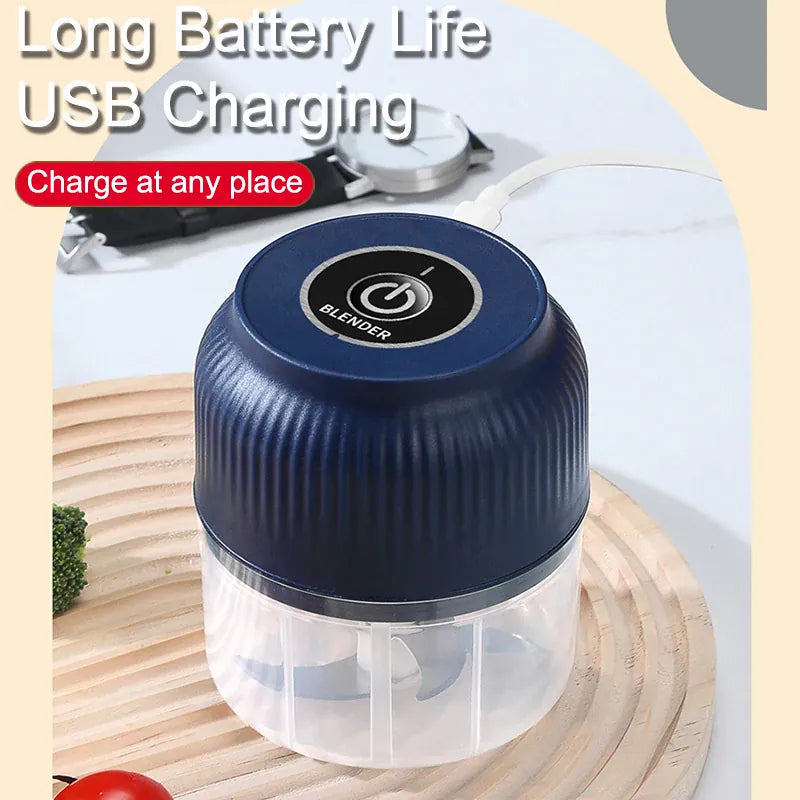 Mini Hachoir Électrique Rechargeable USB 300 ml — 6 Lames Inox hachoir electrique