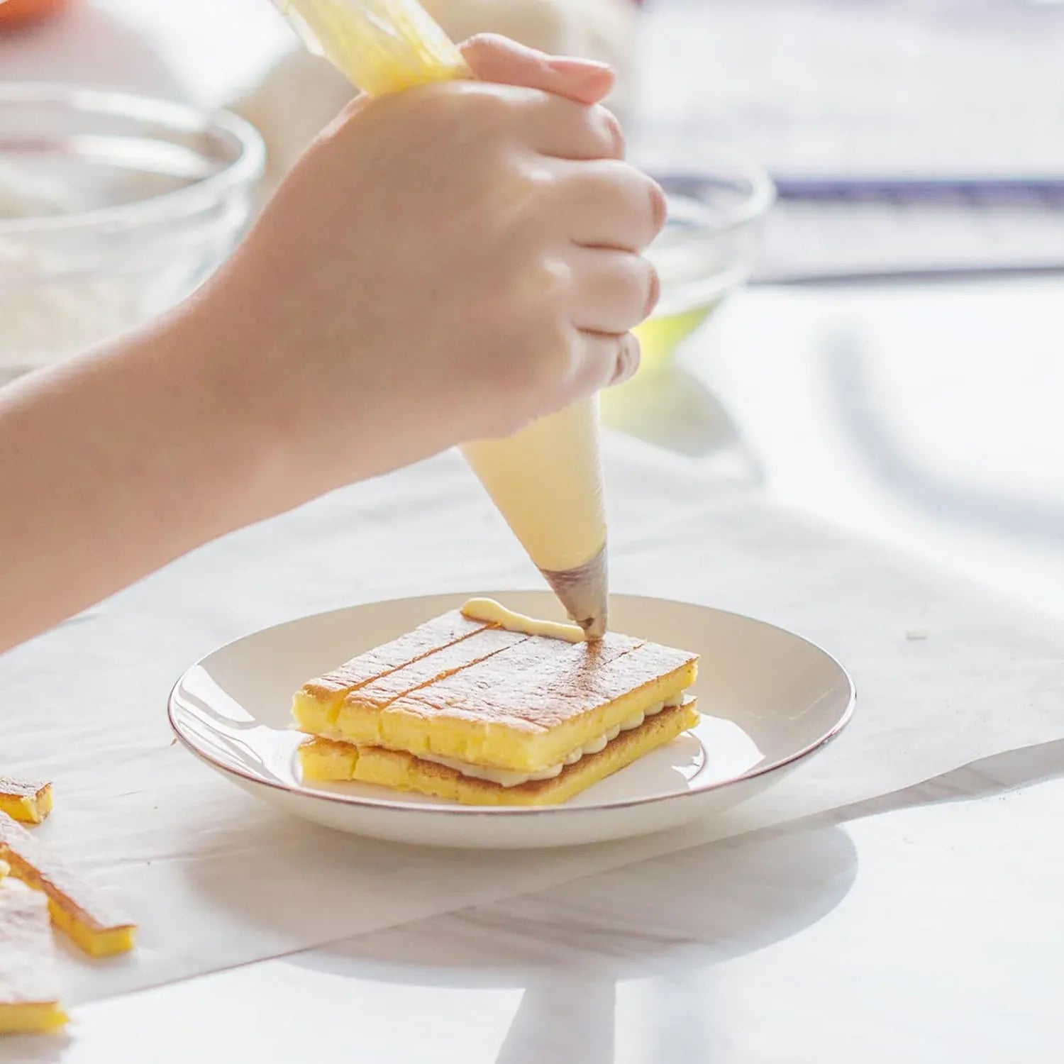 Poches à douille en acier inoxydable avec 100 sacs jetables pour pâtisserie douillepoche