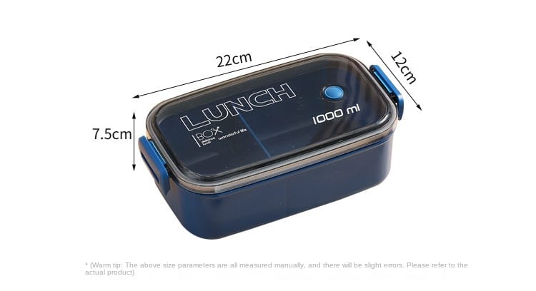 Lunch Box Hermétique 1000ml Plastique Résistant au Micro-ondes Lunchbox